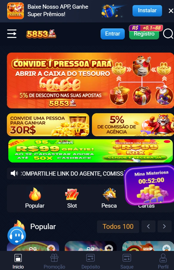 5853 cassino online seguro e confiável no Brasil